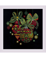 Julekugler – RIOLIS Broderikit (25 x 25 cm)