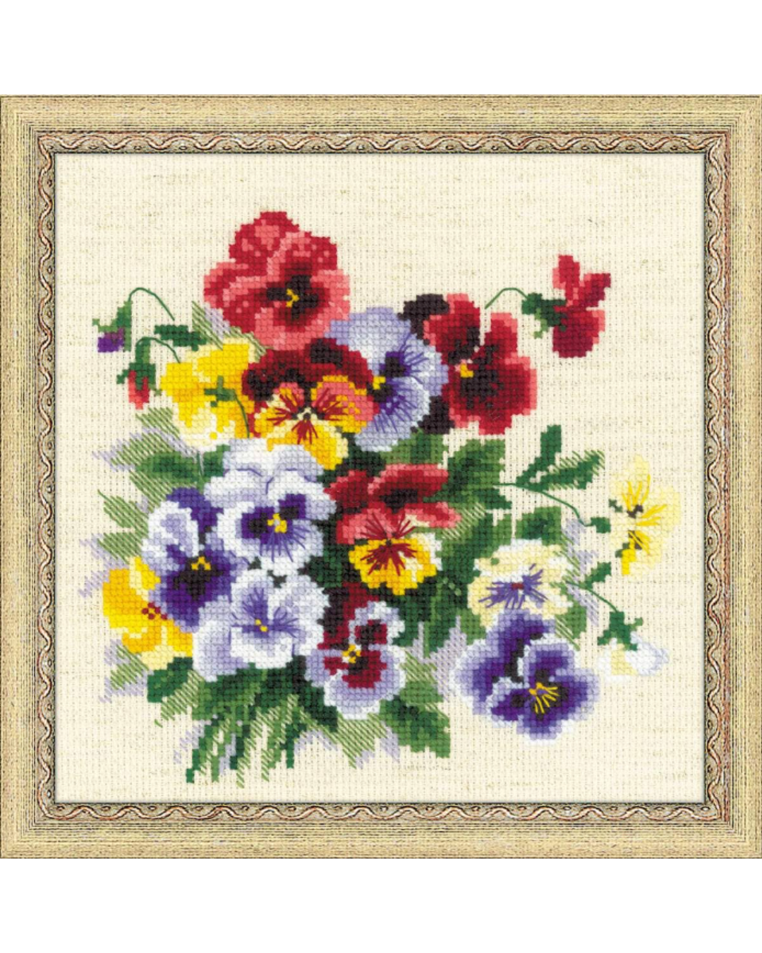 Blomsterbuket - RIOLIS Broderikit (20x20 cm)