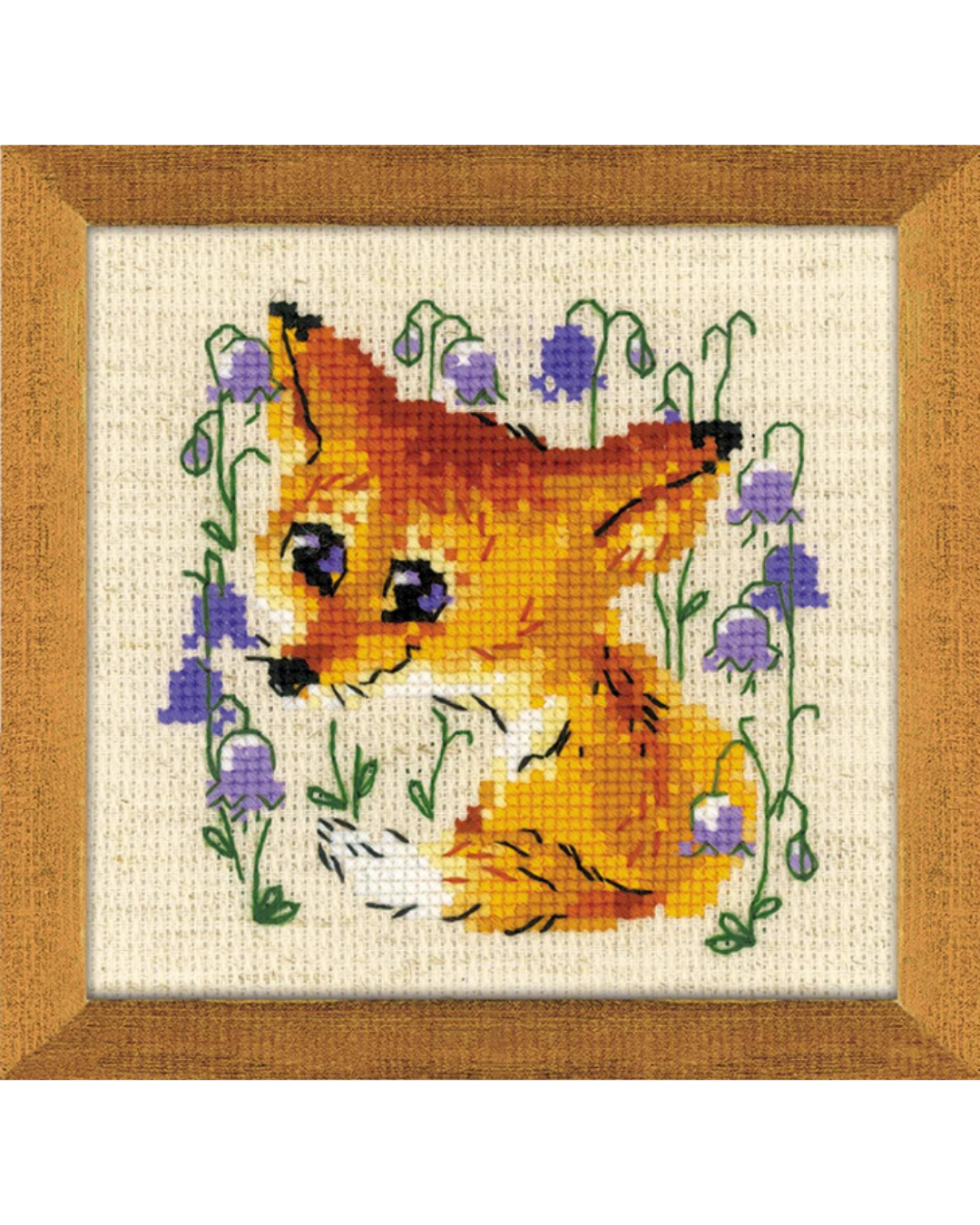 Lille Ræv – RIOLIS Broderikit (13x13 cm)