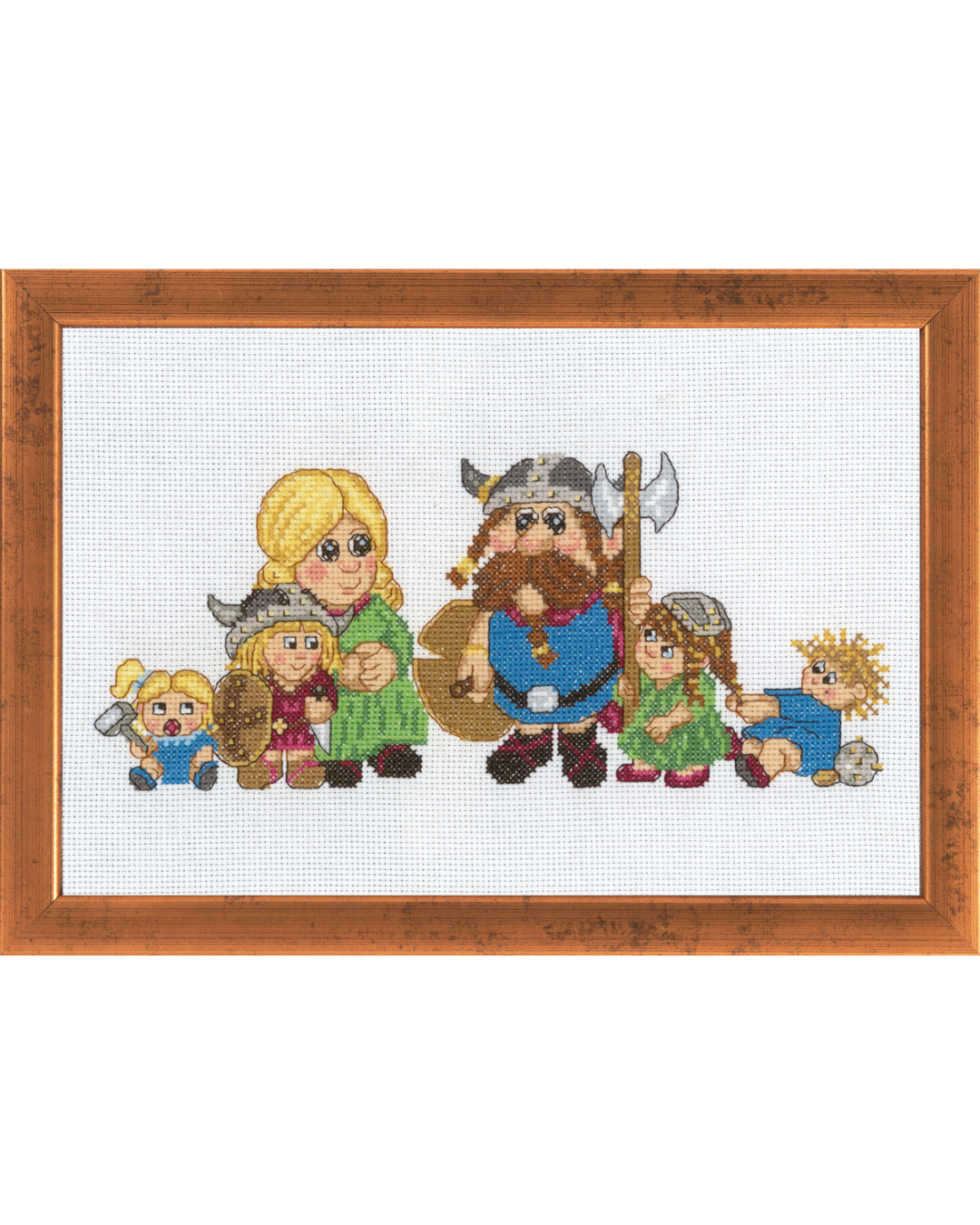 Vikingefamilien – Broderikit (29 x 19 cm)