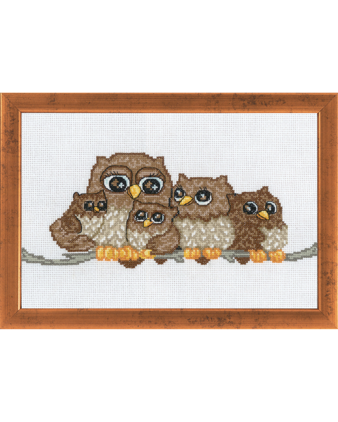 Uglefamilie – Broderikit (29 x 19 cm)