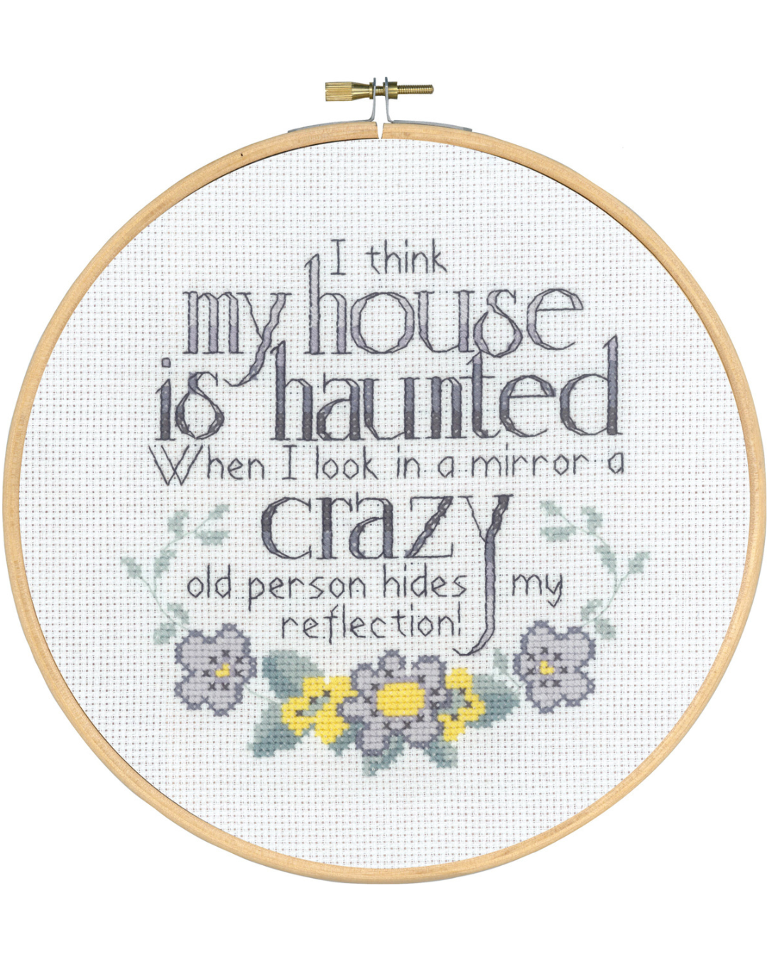 Haunted House – Broderikit (Ø20 cm) inkl. ramme