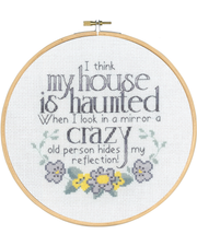 Haunted House – Broderikit (Ø20 cm) inkl. ramme