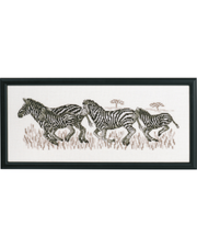 Zebraer – Broderikit (36 x 15 cm)