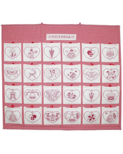 Haandarbejdets Fremme | Rød Victoria Julekalender – Broderikit (93x105 cm)