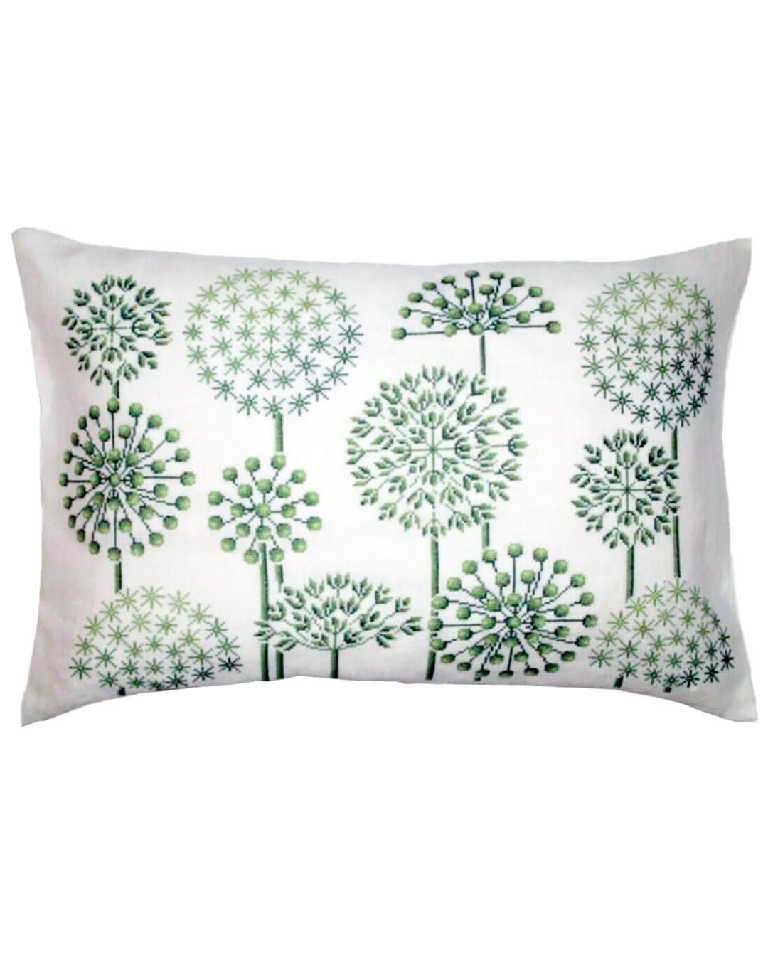 Haandarbejdets Fremme | Kugleblomster pude - Broderikit (40×65 cm)
