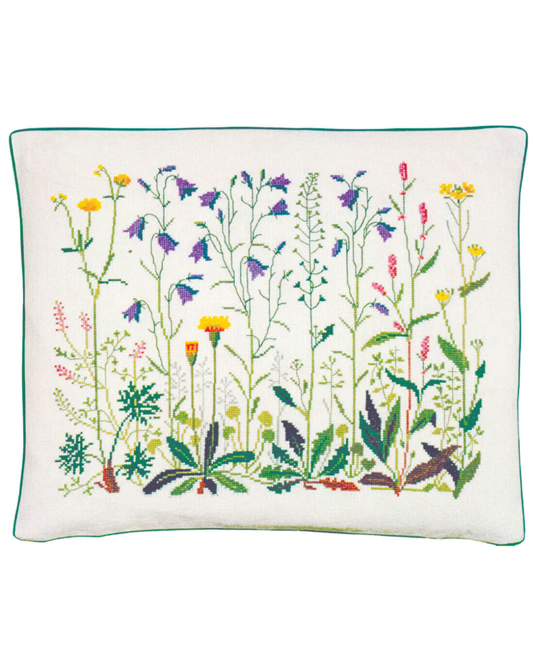 Haandarbejdets Fremme | Havens ukrudt pude - Broderikit (34×44 cm)