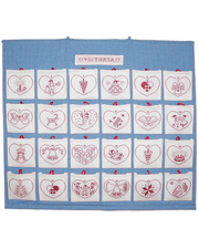 Haandarbejdets Fremme | Blå Victoria Julekalender – Broderikit (93x105 cm)