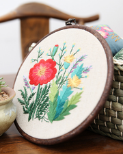 Blomst – Broderikit (Ø20 mm)
