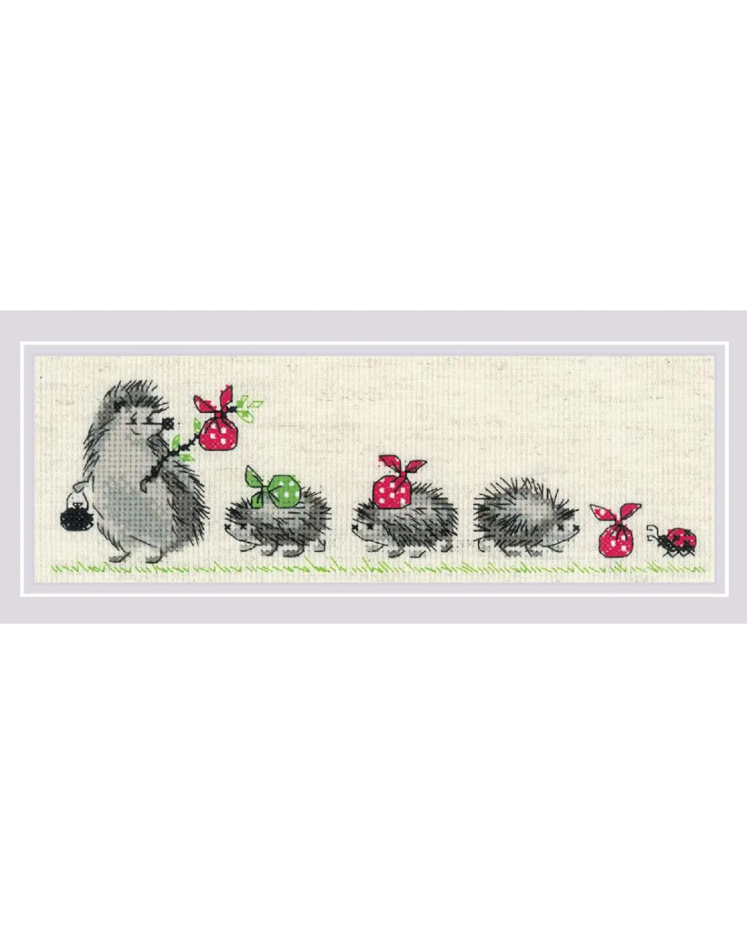 Pindsvin - RIOLIS Broderikit (24 x 8 cm)