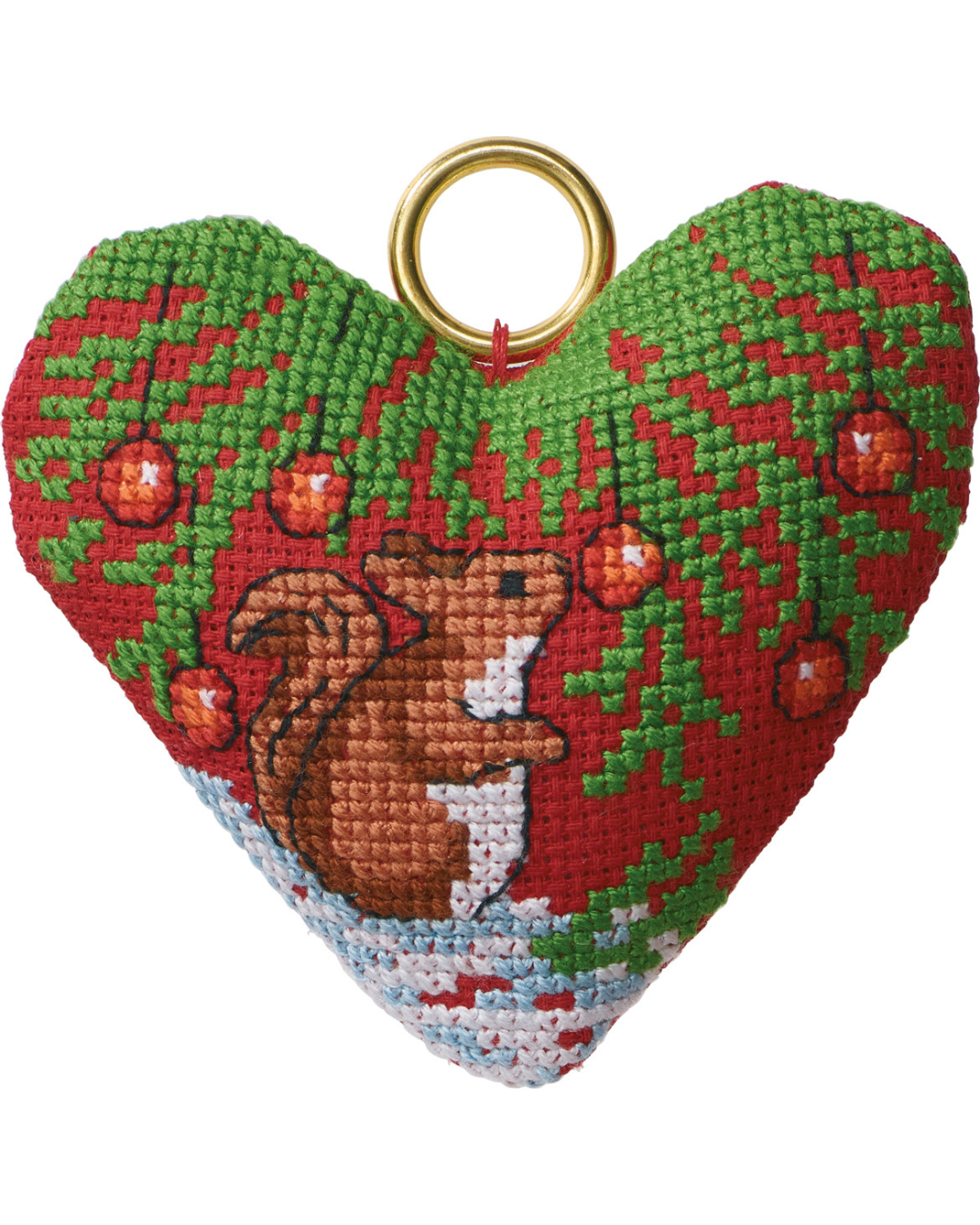 Egern Juleophæng – Broderikit (9×8 cm)