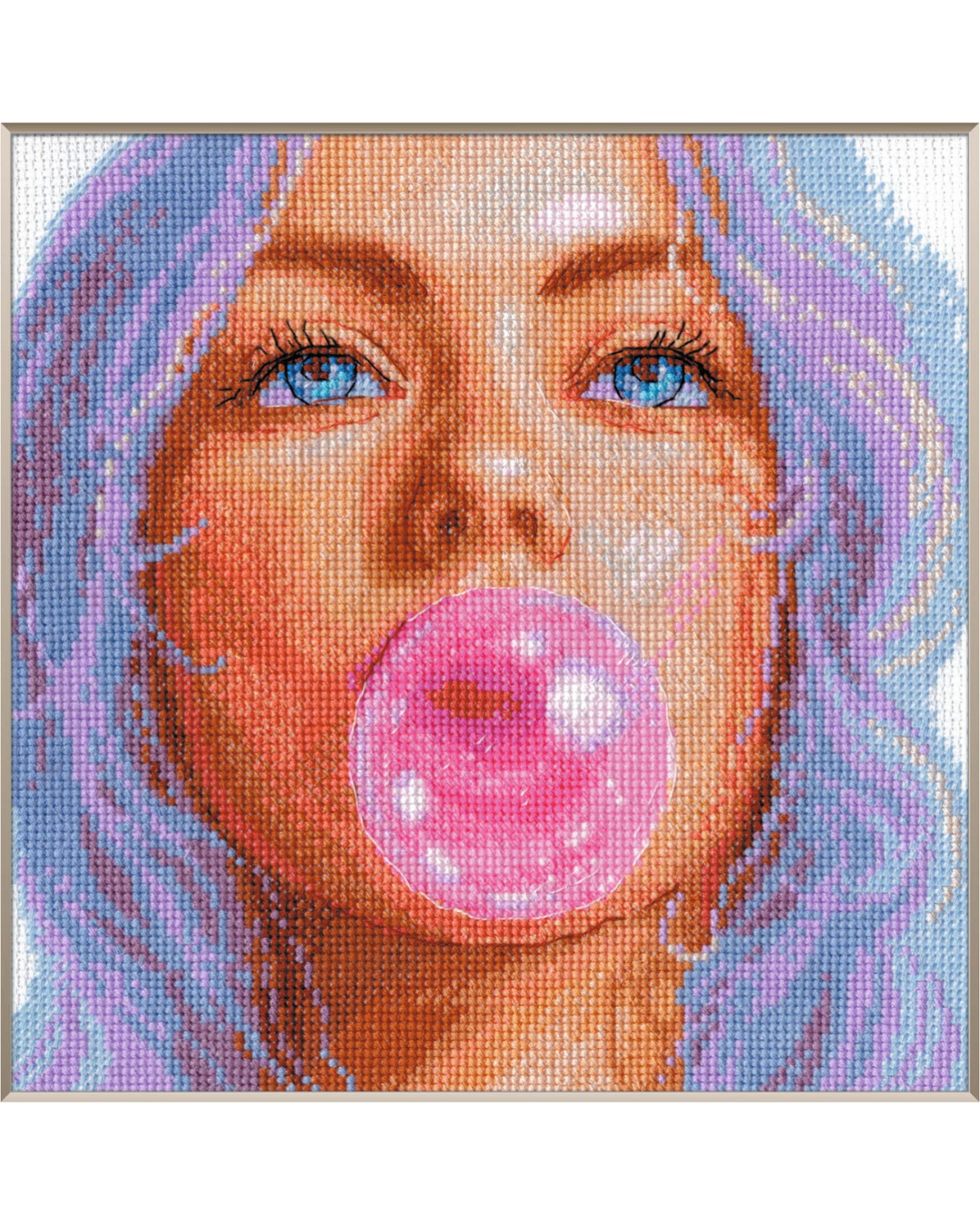 Bubblegum-drømme – AINE Broderikit (20 x 20 cm)