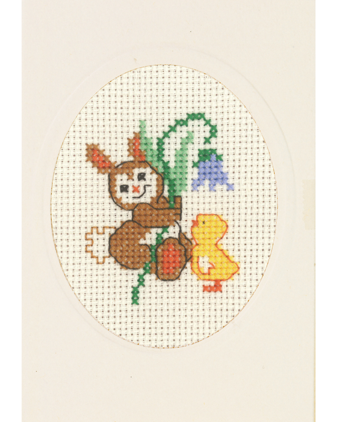 Påskehare – Broderikit til kort (9×13 cm)
