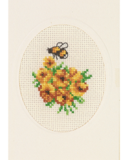 Blomsterkort Morgenfrue – Broderikit (9×13 cm)