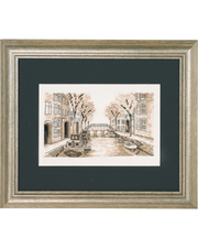 Kanalen sort/hvid – Broderikit (23x28 cm)