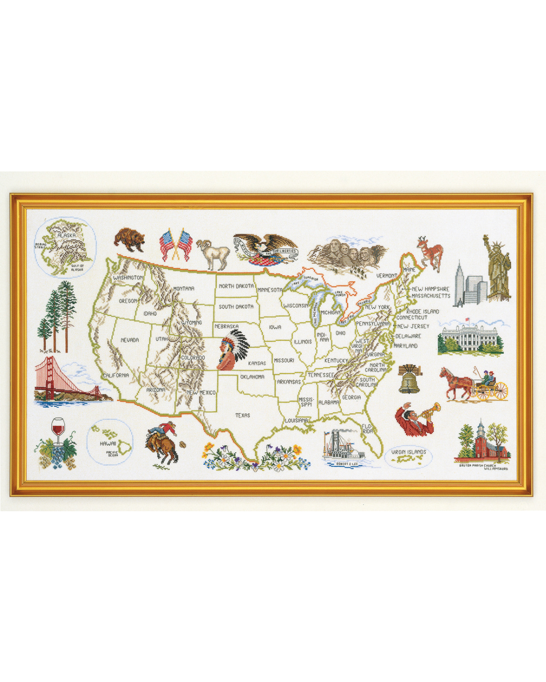 Amerika – Broderikit (53x95 cm)