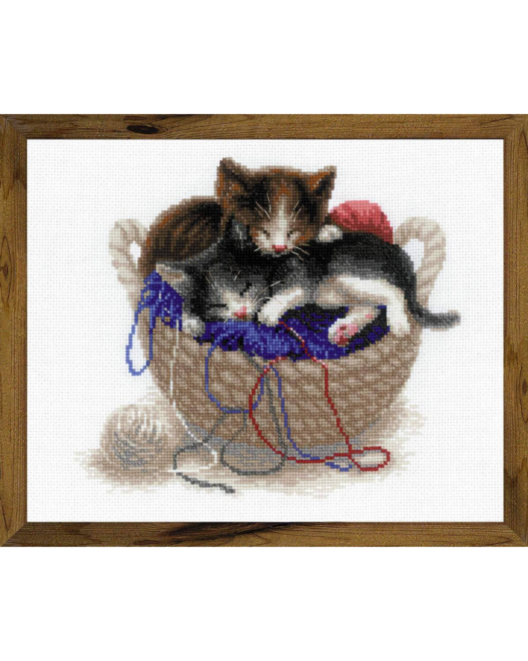Killinger i en Kurv – RIOLIS Broderikit (30 x 24 cm)