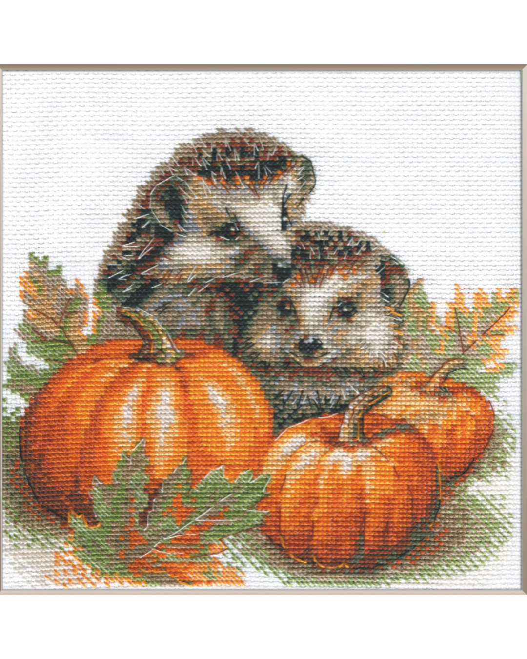 Pindsvin i høsten – AINE Broderikit (20 x 20 cm)