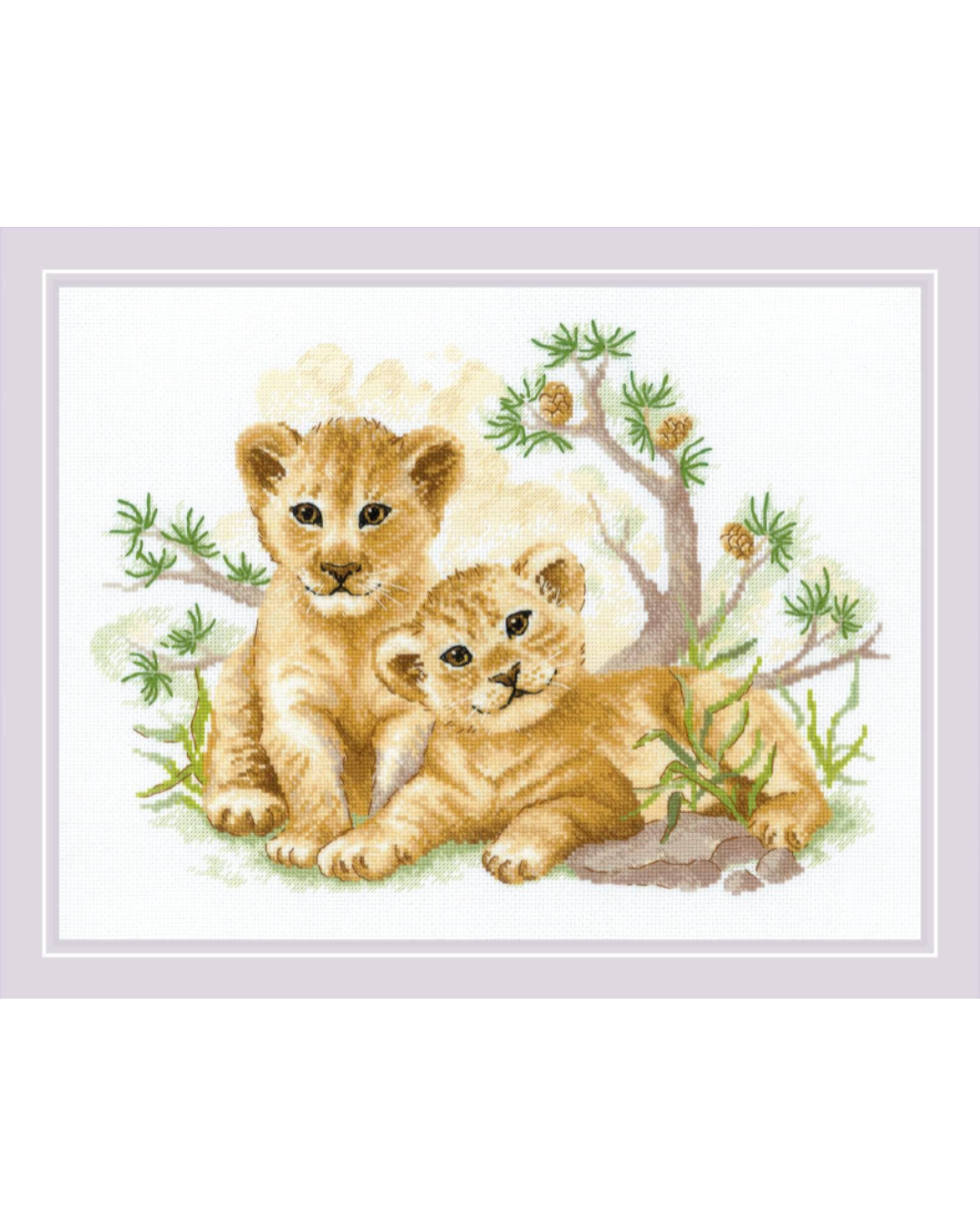 Savannah Børn – RIOLIS Broderikit (40 x 30 cm)