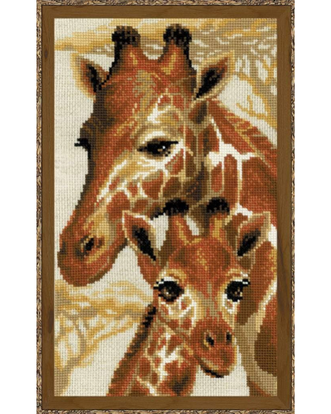 Giraffer – RIOLIS Broderikit (22 x 38 cm)