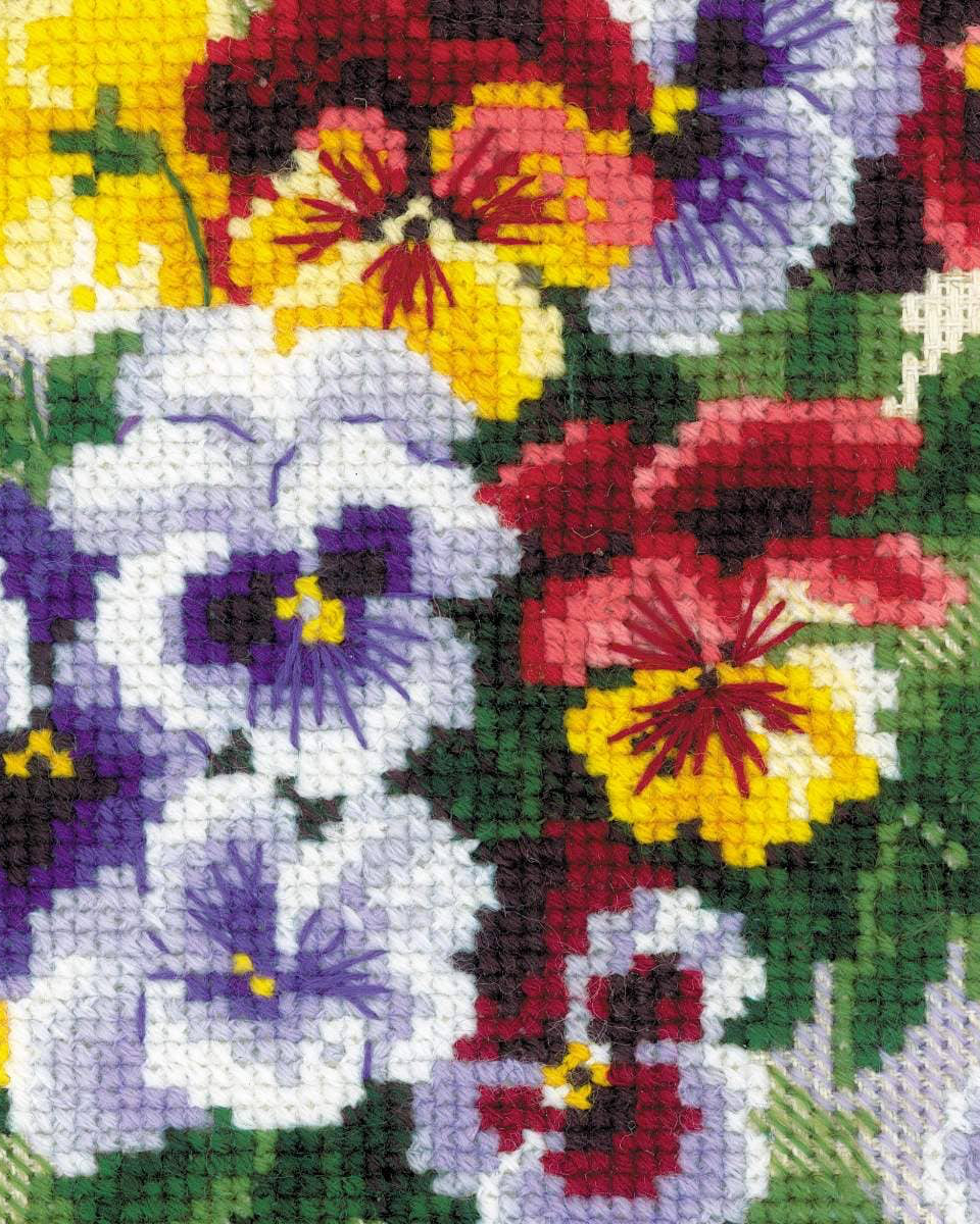 Blomsterbuket - RIOLIS Broderikit (20x20 cm)