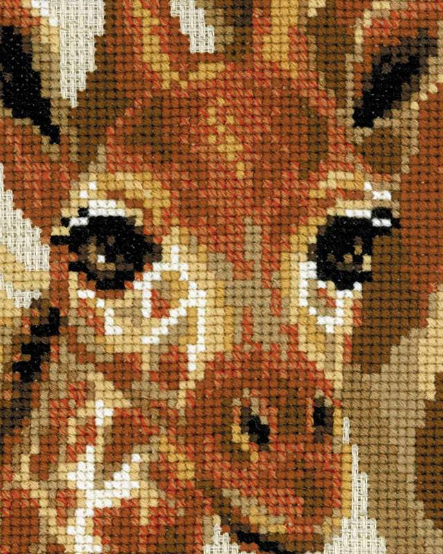 Giraffer – RIOLIS Broderikit (22 x 38 cm)