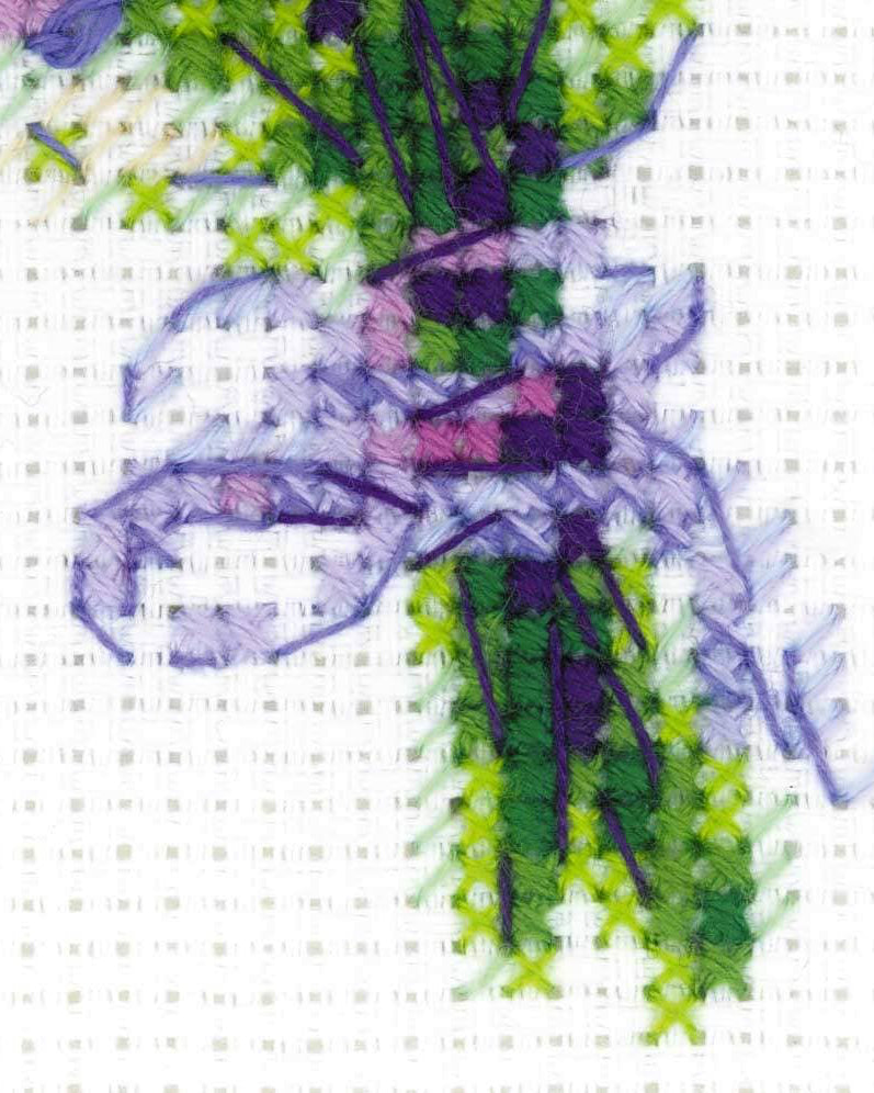 Buket med Lavendel – RIOLIS Broderikit (15 x 18 cm)
