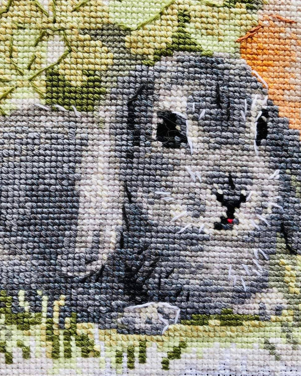 Sjove Kaniner – RIOLIS Broderikit (40 x 25 cm)