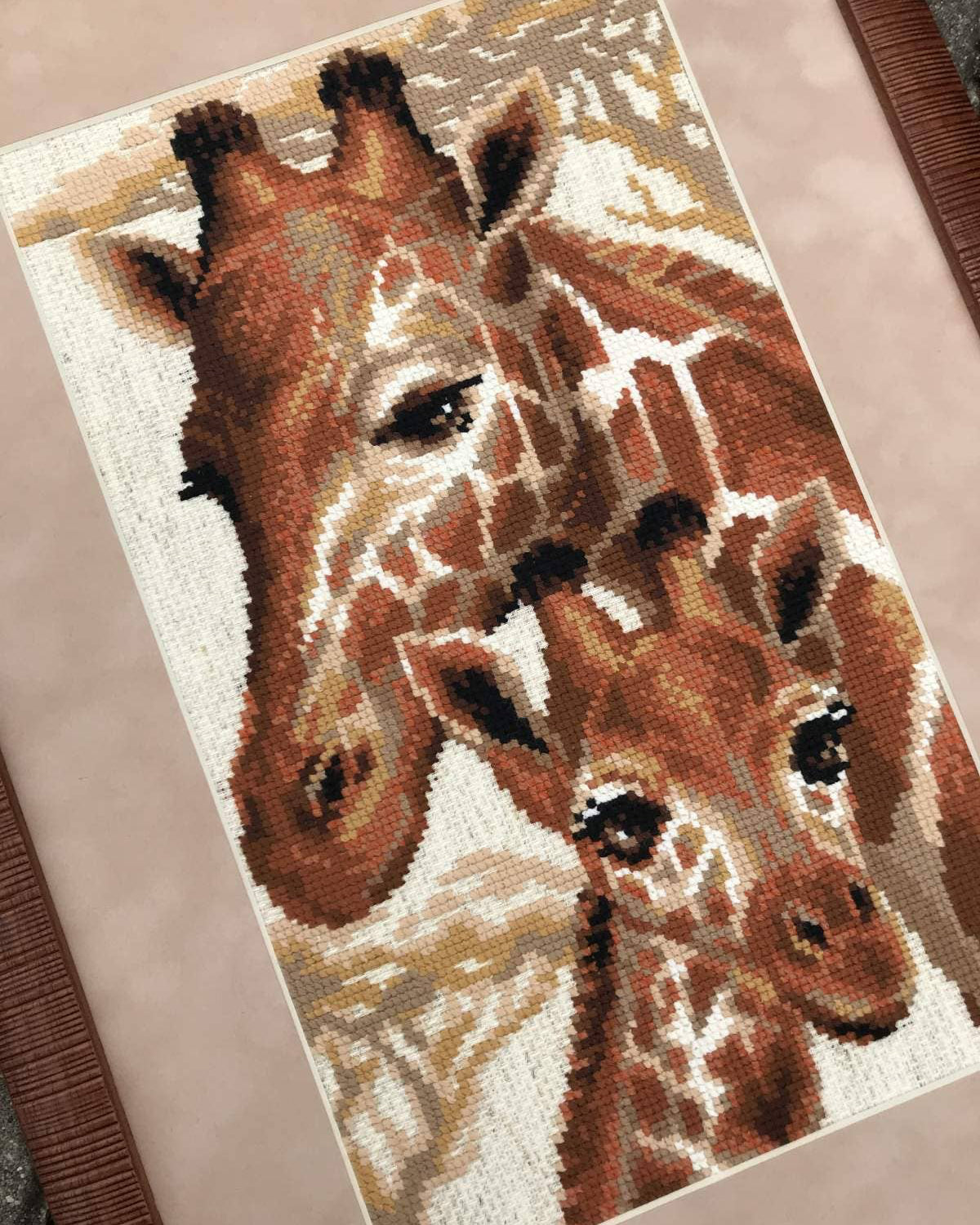 Giraffer – RIOLIS Broderikit (22 x 38 cm)