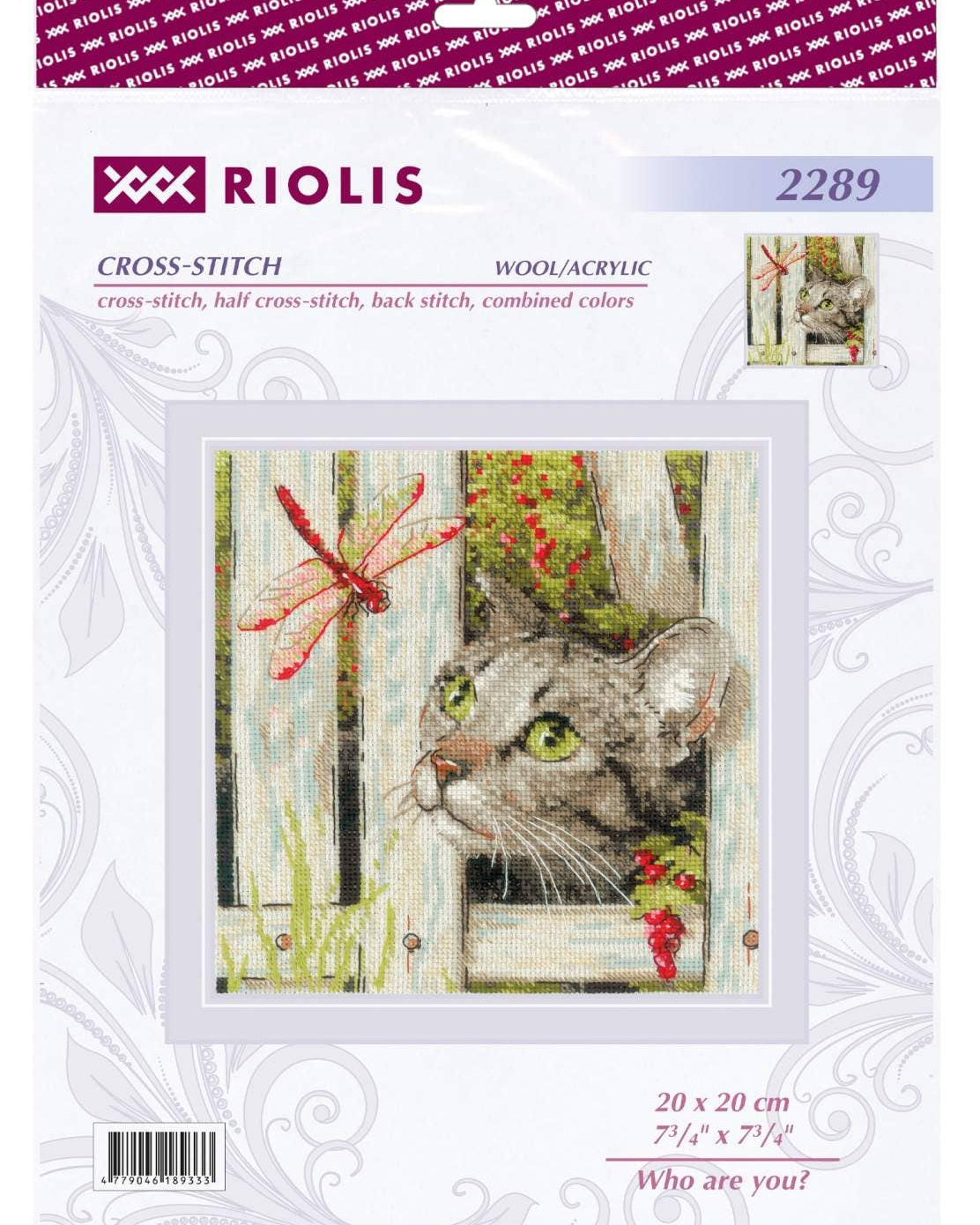 Hvem er du? – RIOLIS Broderikit (20 x 20 cm)