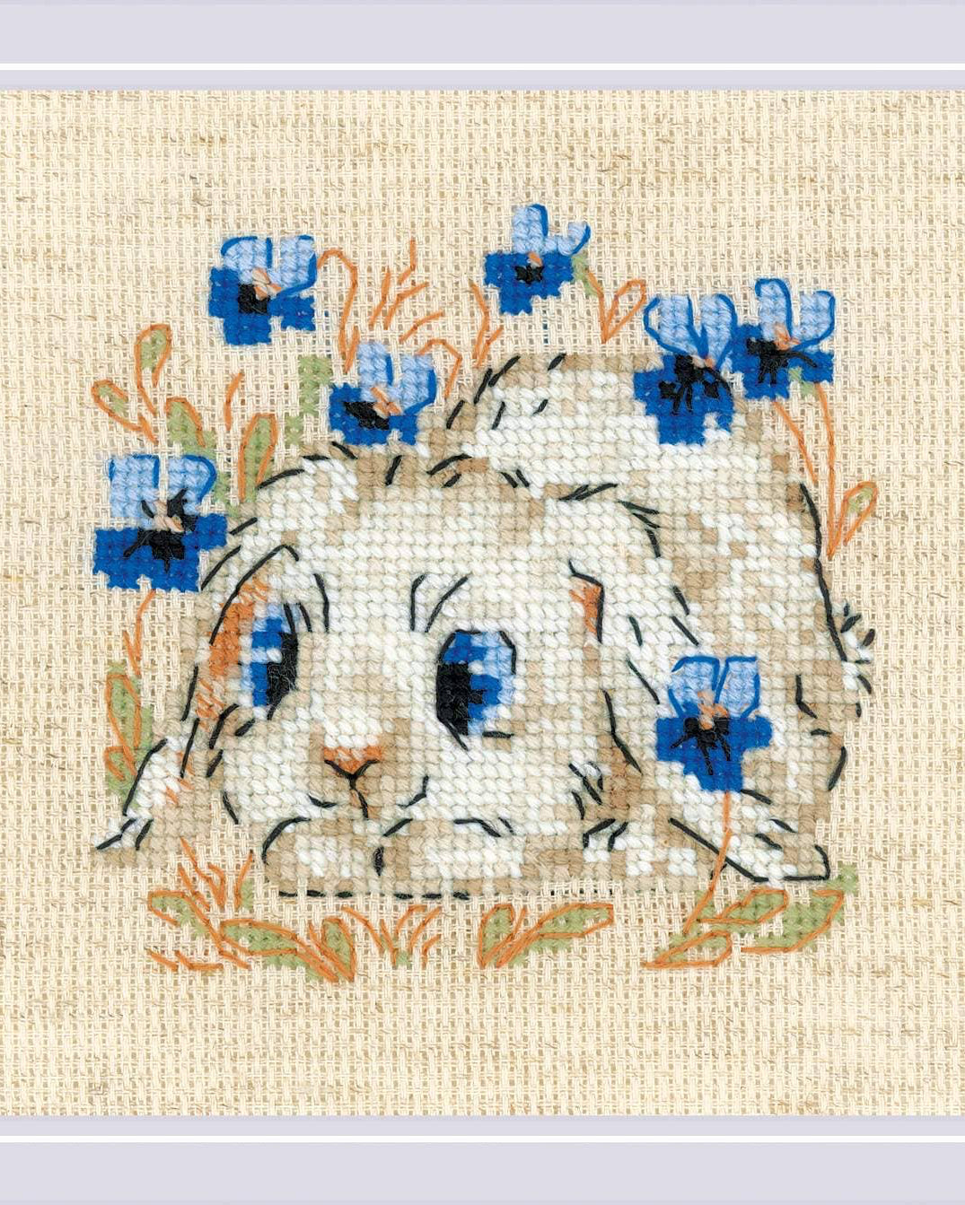 Lille Kanin – RIOLIS Broderikit (13 x 13 cm)