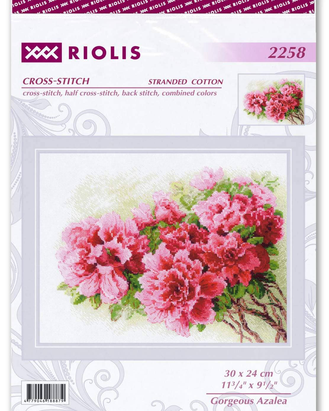 Smukke Azalea – RIOLIS Broderikit (30 x 24 cm)