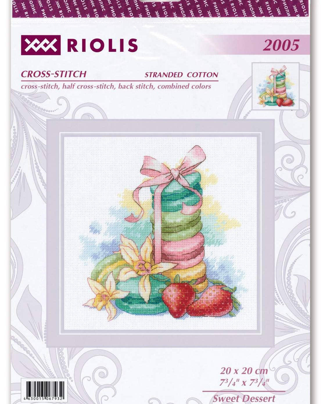 Søde Dessert – RIOLIS Broderikit (20 x 20 cm)