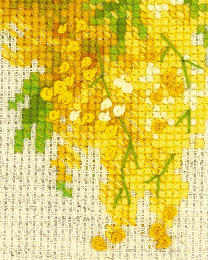 Mimosa – RIOLIS Broderikit (18 x 24 cm)