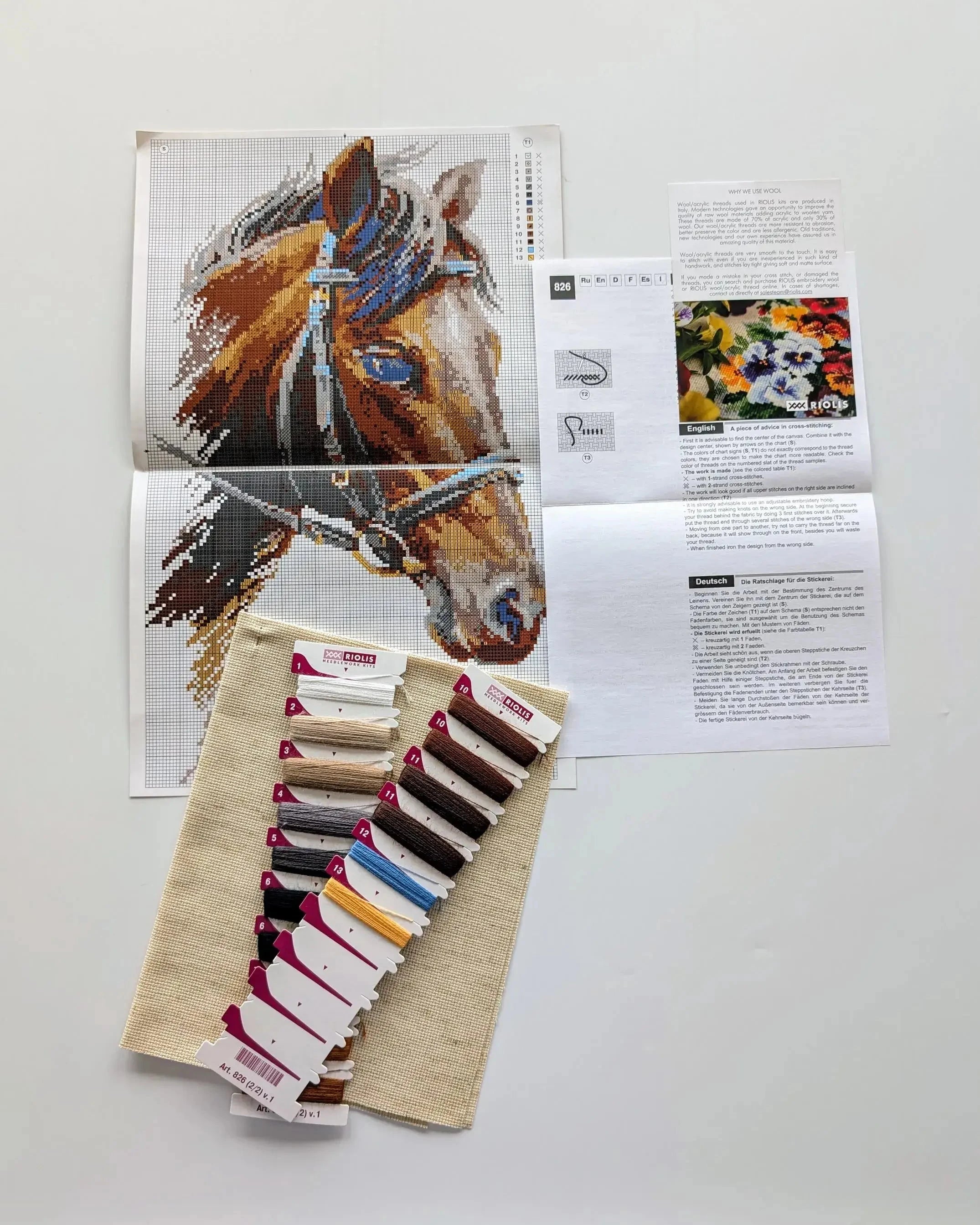 Brun Hest – RIOLIS Broderikit