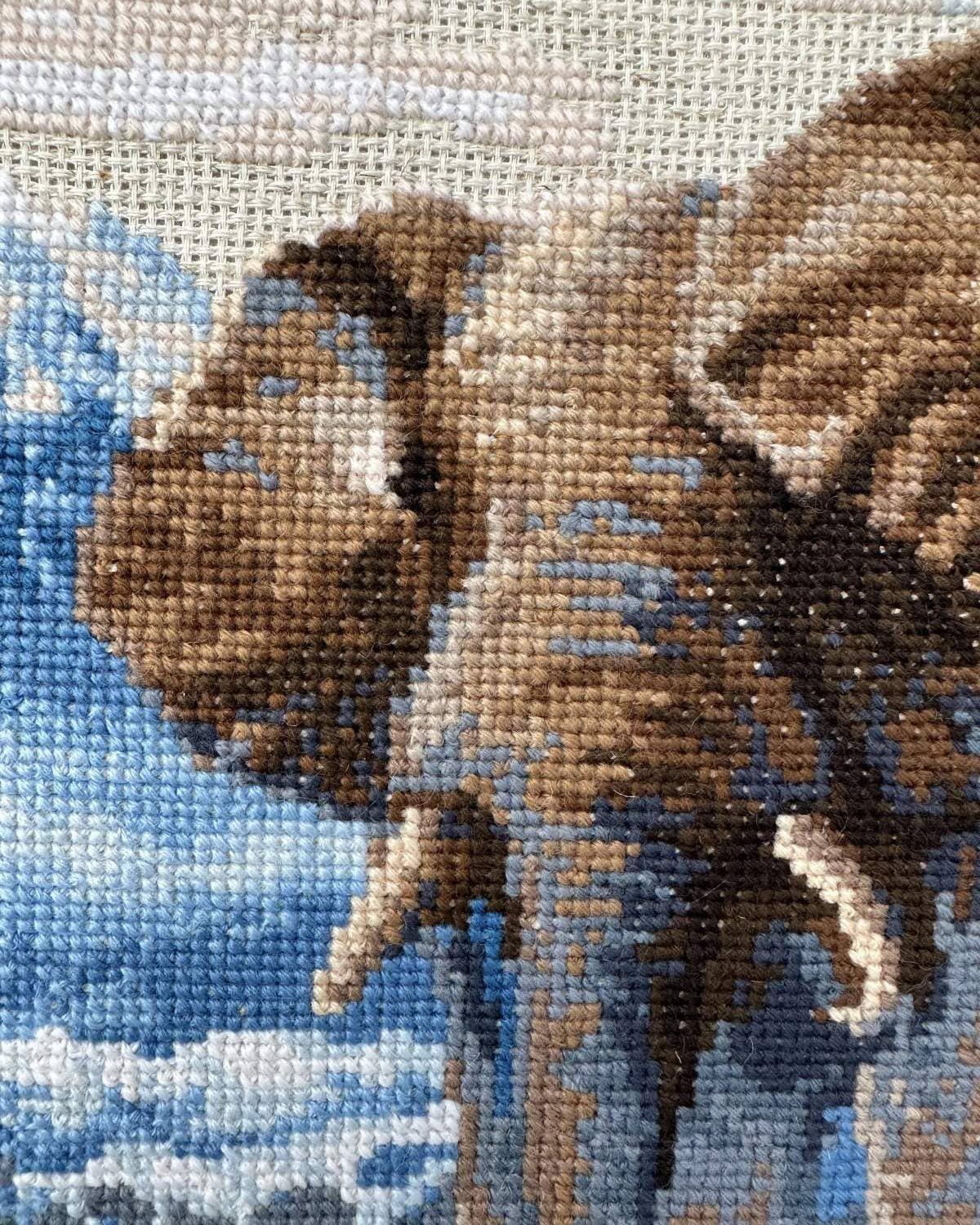 Elefanter i Savannen – RIOLIS Broderikit (40 x 30 cm)