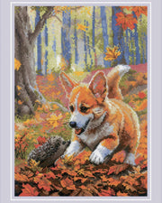 Møde i Skoven – RIOLIS Broderikit (21 x 30 cm)