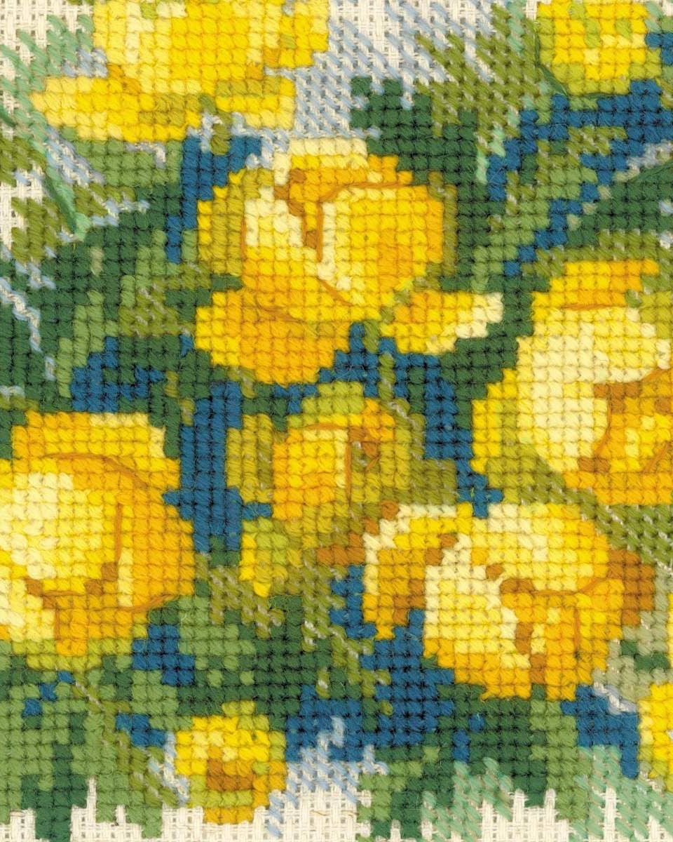 Globeblomst – RIOLIS Broderikit (20 x 20 cm)