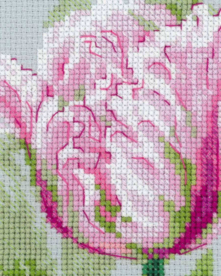 Forårstulipaner - RIOLIS Broderikit (70 x 30 cm)
