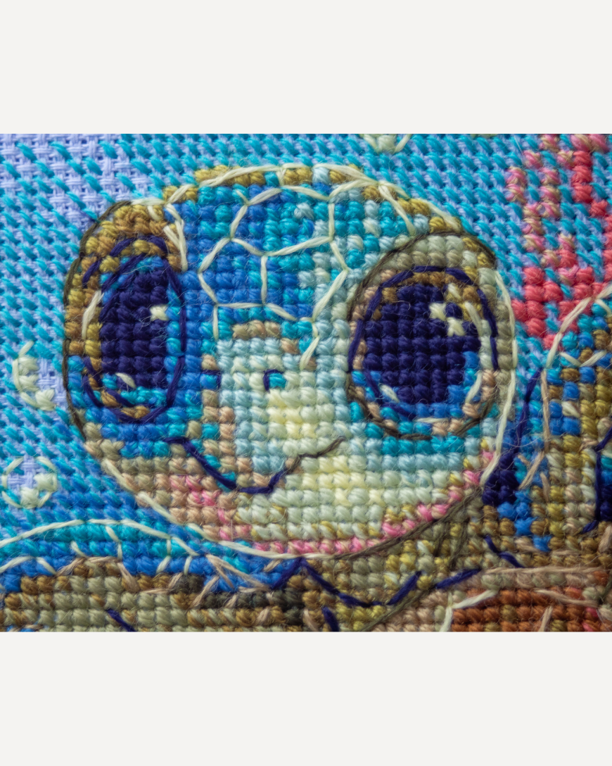 Baby-havskildpadde - AINE Broderikit (15 x 15 cm)