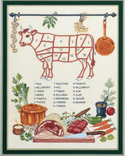 Ko Udskæring – Broderikit (50x65 cm)