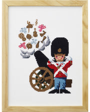 Garderen med Konfettikanon – Broderikit (18×24 cm)