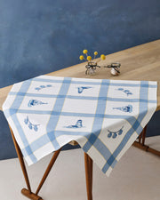 Dug med fyrtårn & skib – Broderikit (85 x 85 cm)