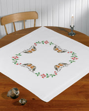 Fugle dug – Broderikit (80 x 80 cm)