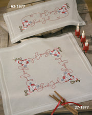 God jul bordløber - Broderikit (40 x 80 cm)
