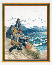 Fiskere – Broderikit (40x50 cm)
