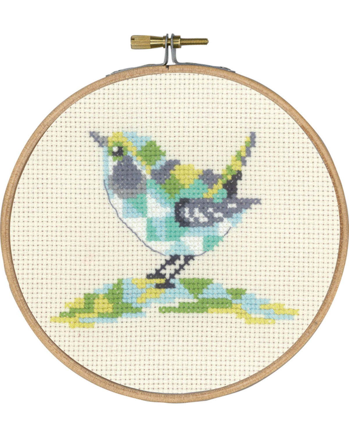 Gærdesmutte – Broderikit (Ø13 cm)