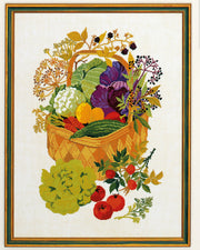 Kurv med Grøntsager – Broderikit (45x60cm)