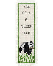 Bogmærke "You Fell Asleep Here" – Broderikit (7x22 cm)