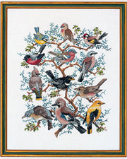 Træ med fugle – Broderikit (40x50 cm)